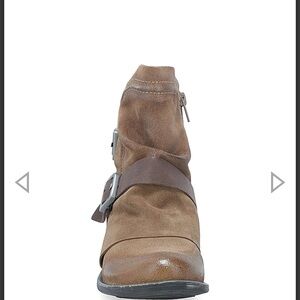 Miz Mooz Dominique buckle suede leather boots nib 39/8 m